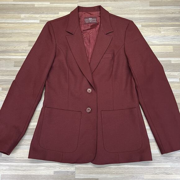 Vintage Levi’s Blazer Maroon Blazer Women’s Size 12 - M198 - Picture 1 of 12